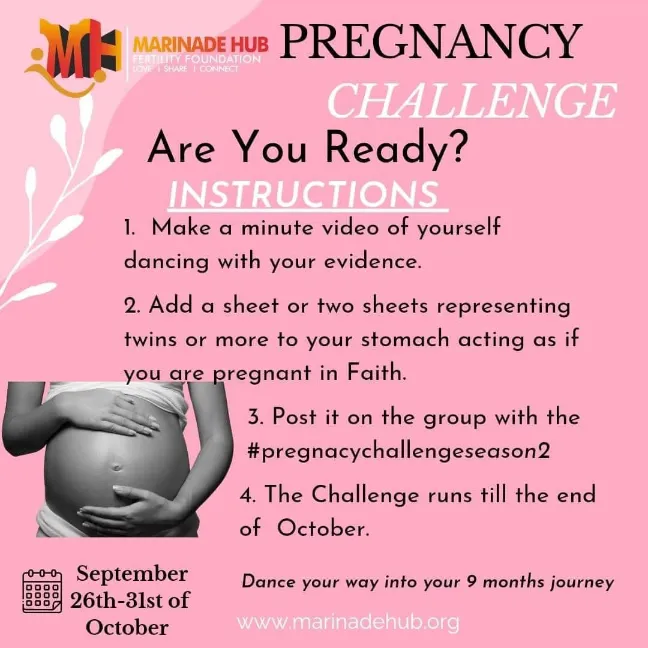 Pregnancy challenge for Nigerian men and women's fertility foundation, marinadehub